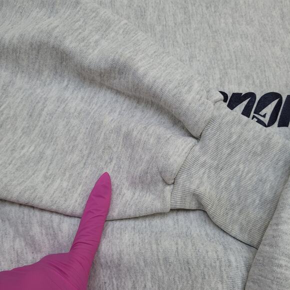 Vintage 90s Q-Sport Cropped Sweatshirt Large 22x24 USA - Picture 3 of 14